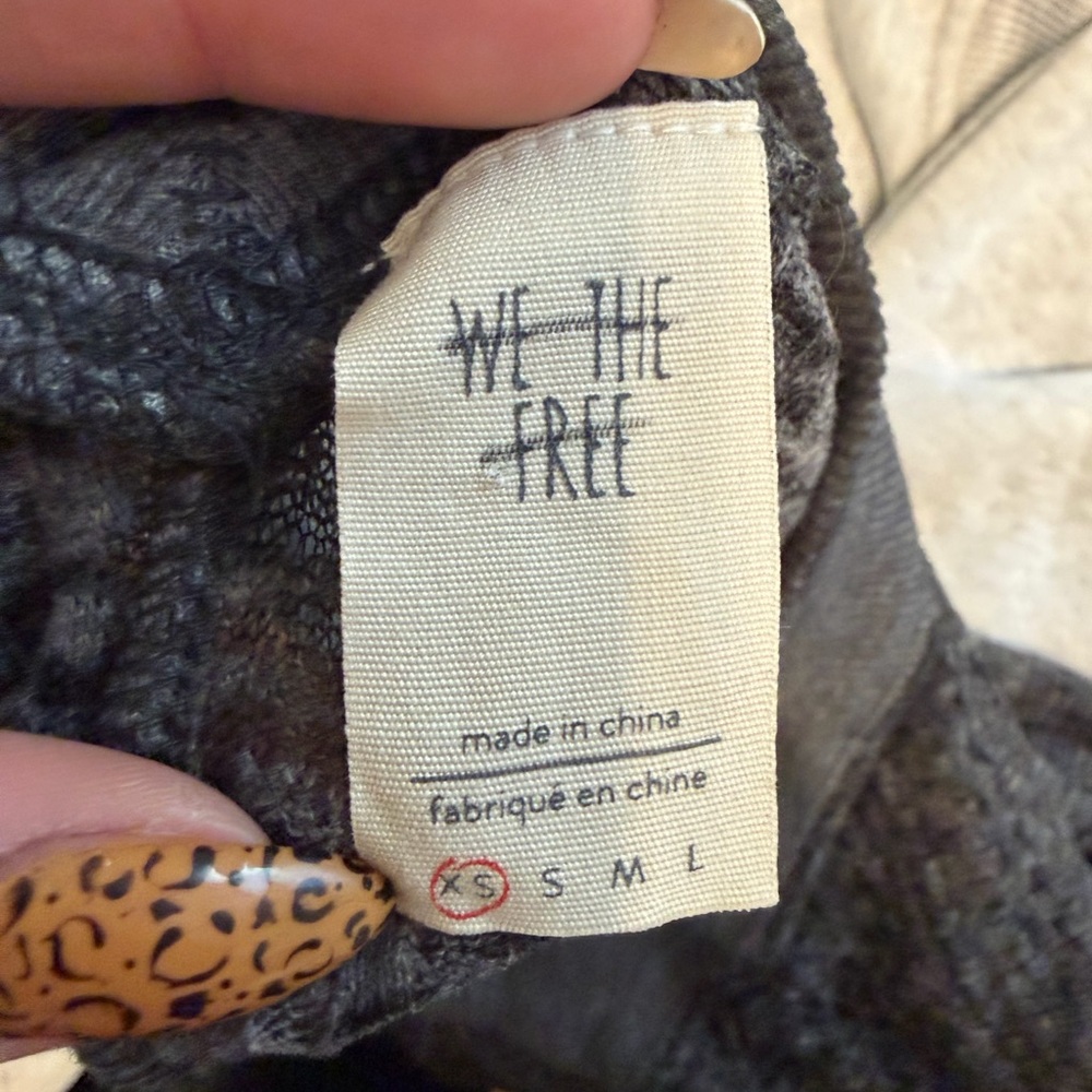 We The Free Charcoal Top